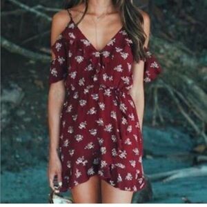 Floral Burgundy Women's dress